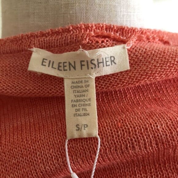 Eileen Fisher Boxy pink 100% Linen sweater NWT - Picture 6 of 7
